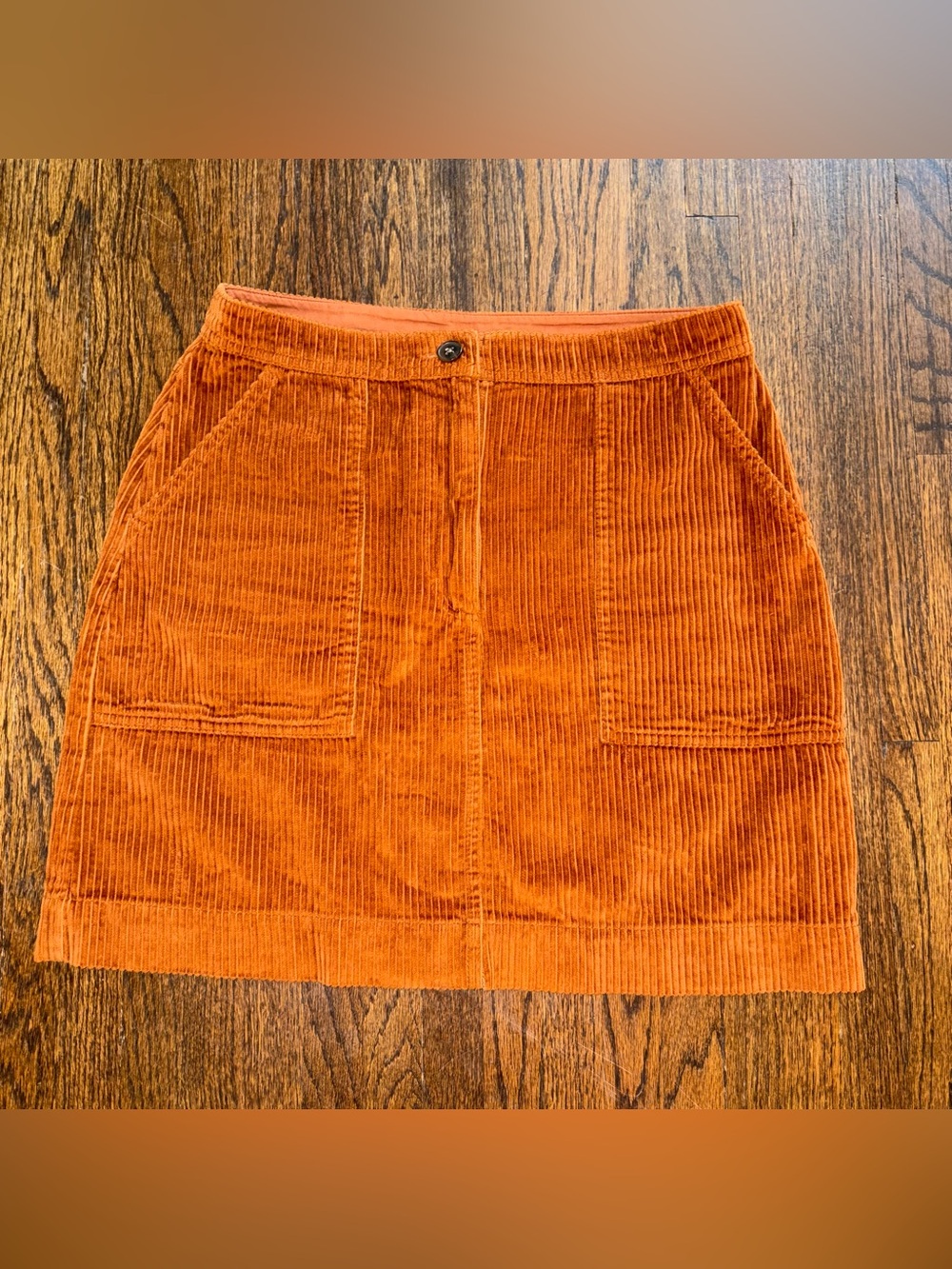 Gap 100% cotton Corduroy Pocket Skirt - Burnt Orange size 6